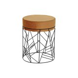 Fodsttte DKD Home Decor Sort Metal Polyester Terrakotta (33 x 33 x 42 cm) #1