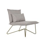 Lnestol DKD Home Decor 66 x 78 x 75 cm Beige Gylden Metal #1