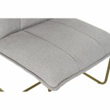 Lnestol DKD Home Decor Beige Gylden Metal Polyester (66 x 71 x 77 cm) #2