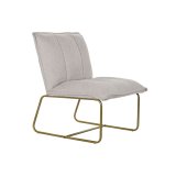 Lnestol DKD Home Decor Beige Gylden Metal Polyester (66 x 71 x 77 cm) #1