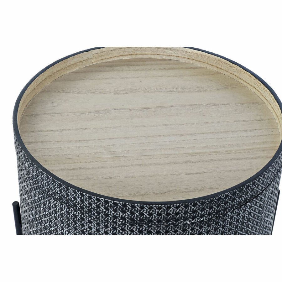 Lille serveringsbord DKD Home Decor Sort Slvfarvet 45 x 45 x 39 cm #2