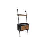 Hylder DKD Home Decor Gran Natur Sort Metal 1 Hylder (67 x 40 x 155 cm) #1