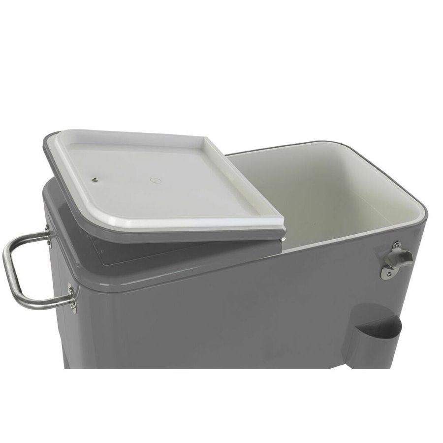 Kleskab DKD Home Decor Med hjul Gr Mrkegr Stl polypropylen 56 L 74 x 43 x 80 cm (74 x 43 x 80 cm) #4