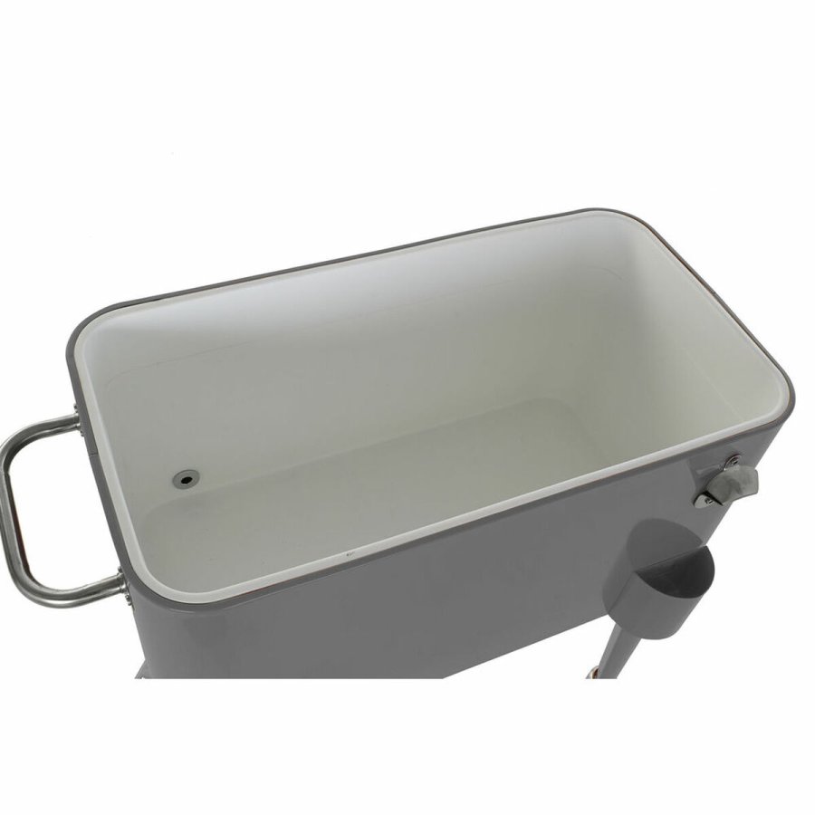 Kleskab DKD Home Decor Med hjul Gr Mrkegr Stl polypropylen 56 L 74 x 43 x 80 cm (74 x 43 x 80 cm) #5