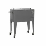 Kleskab DKD Home Decor Med hjul Gr Mrkegr Stl polypropylen 56 L 74 x 43 x 80 cm (74 x 43 x 80 cm) #1