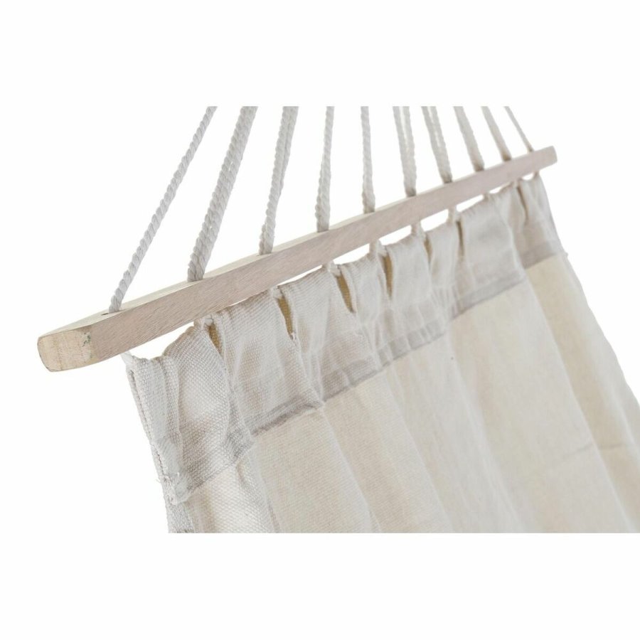 Hngekje DKD Home Decor Beige Polyester Bomuld Fyrretr Frynse (280 x 100 x 130 cm) #3