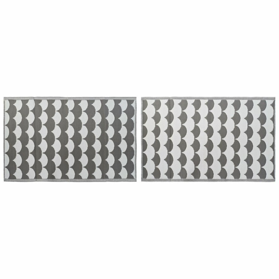 Tppe DKD Home Decor Gr Blger Hvid (2 enheder) (120 x 180 cm) #1