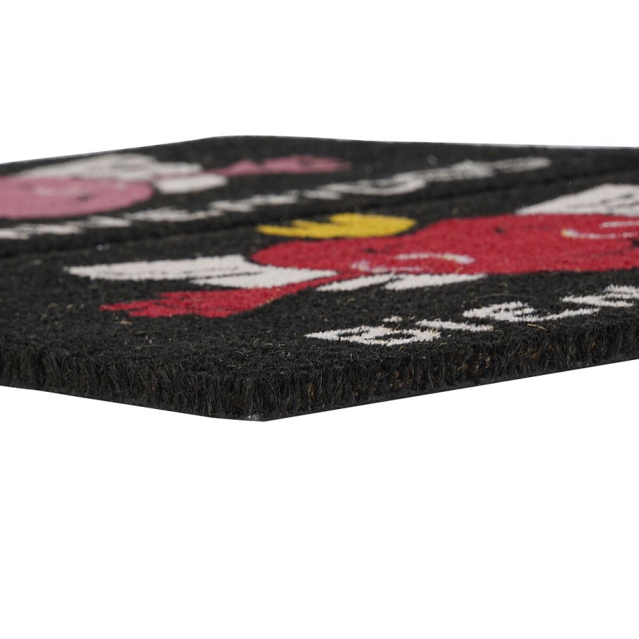 Drmtte DKD Home Decor Rd Sort Pink Gummi Hvid 2 enheder Kokosnd Fiber (60 x 40 x 1,5 cm) #7