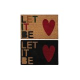 Drmtte DKD Home Decor Rd Sort Brun Gummi 2 enheder Kokosnd Fiber (60 x 40 x 1,5 cm) #1