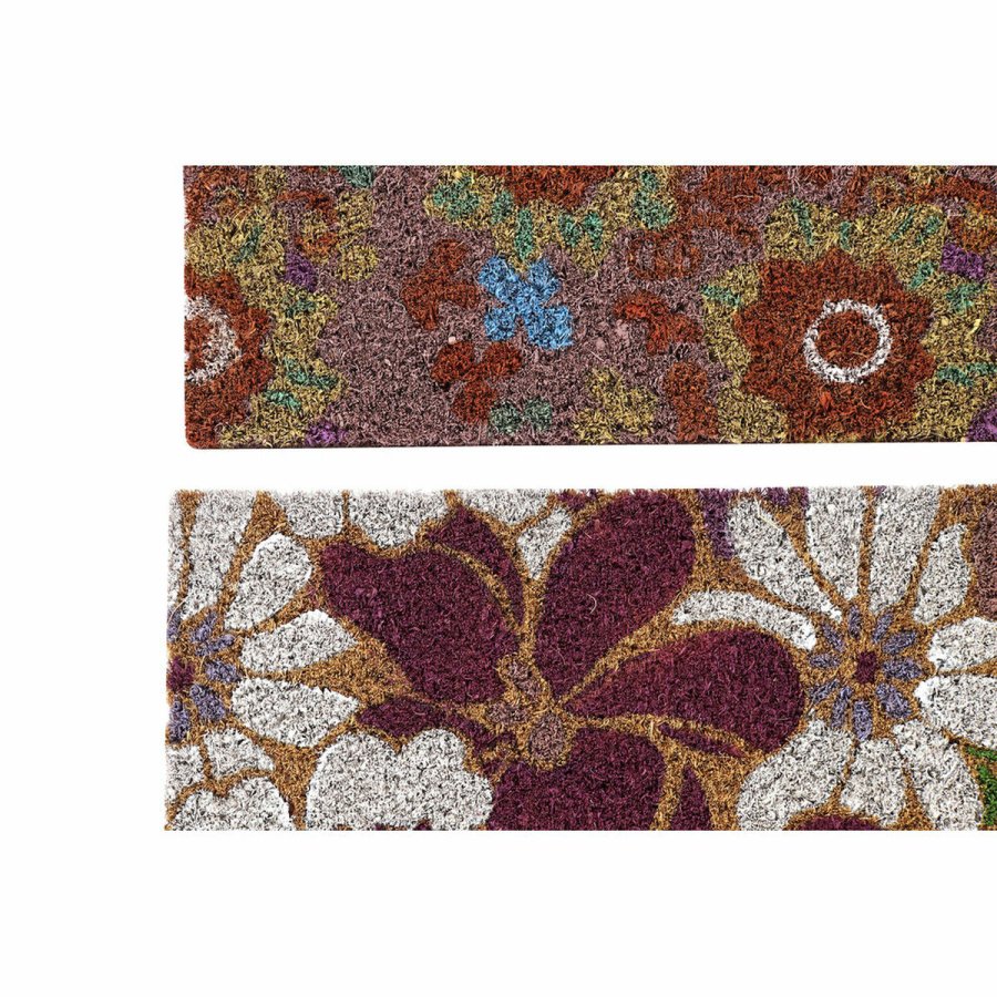 Drmtte DKD Home Decor Gummi Multifarvet 2 enheder Kokosnd Fiber (60 x 40 x 1,5 cm) #5