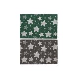 Drmtte DKD Home Decor Gr Gummi Stjerner Hvid Grn 2 enheder Kokosnd Fiber (60 x 40 x 1,5 cm) #1