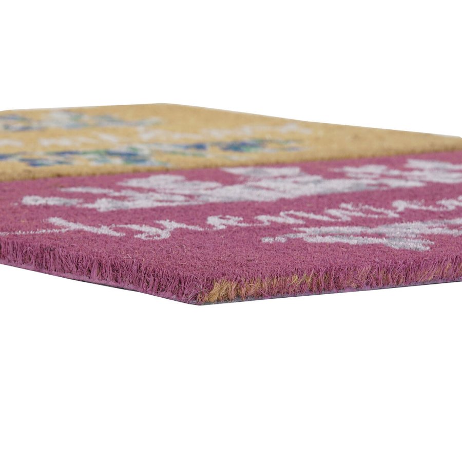 Drmtte DKD Home Decor Gr Pink Brun Gummi Hvid 2 enheder Kokosnd Fiber (60 x 40 x 1,5 cm) #9