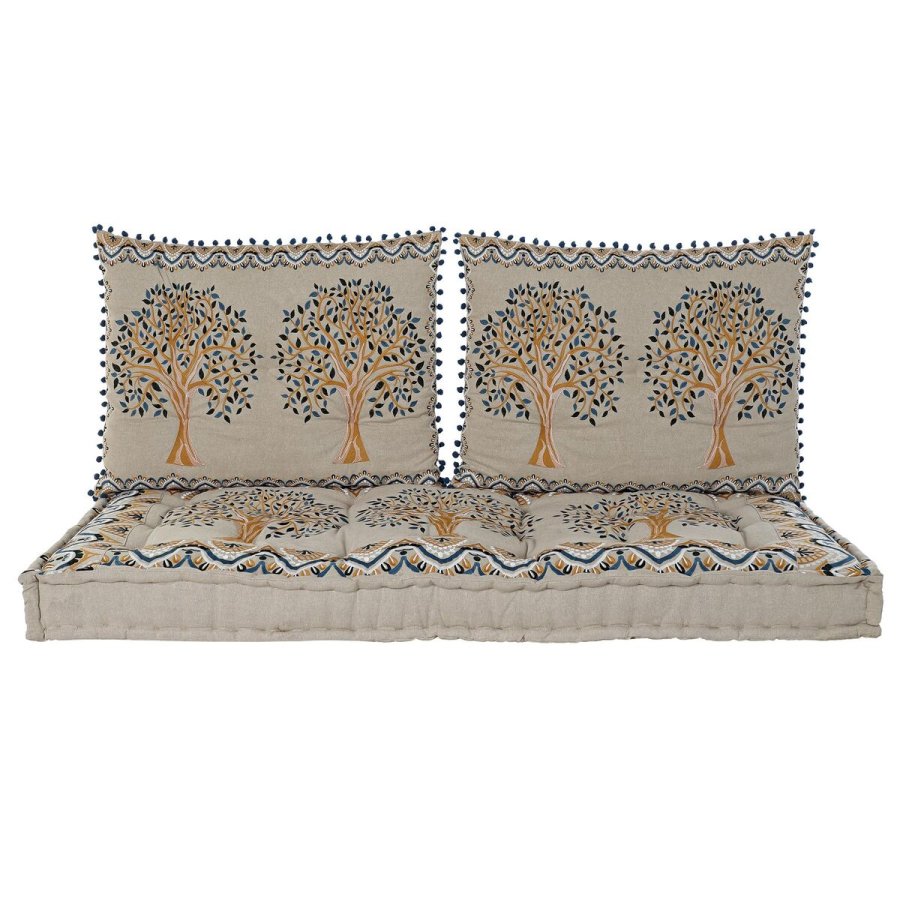 Lnestol DKD Home Decor Gul Bl Beige 145 x 76 x 1 cm #5