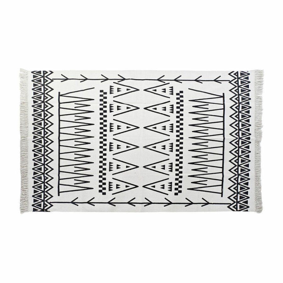 Tppe DKD Home Decor Sort Hvid Ikat (120 x 180 x 0,7 cm) #1