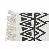 Tppe DKD Home Decor 160 x 250 x 0,7 cm Sort Polyester Bomuld Hvid Ikat Boho #13