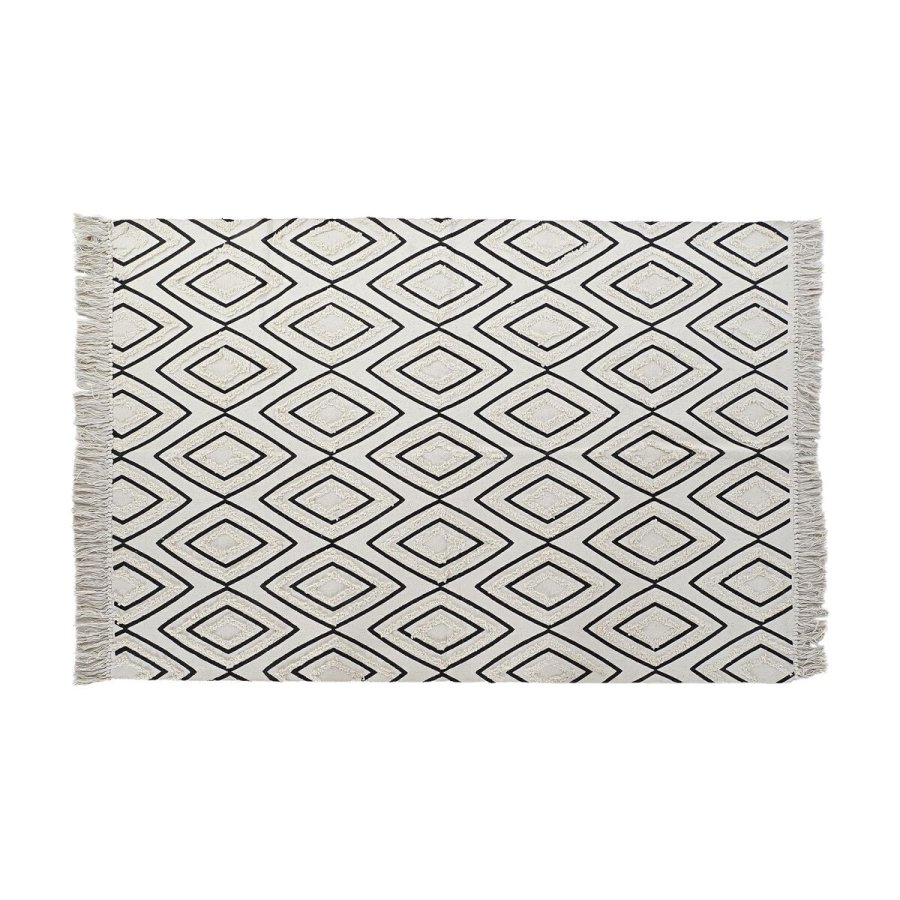 Tppe DKD Home Decor Sort Hvid (120 x 190 x 0,7 cm) #1