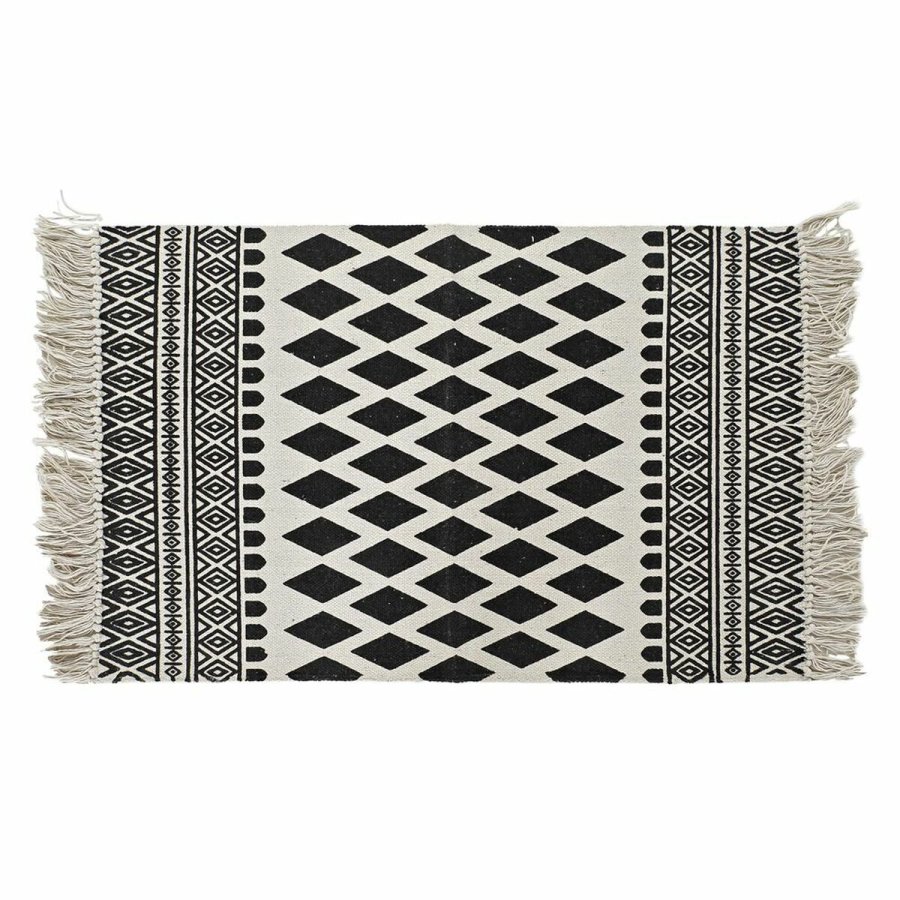 Tppe DKD Home Decor Sort Hvid (80 x 50 x 1 cm) #1