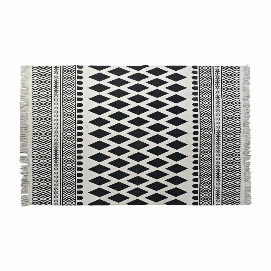 Tppe DKD Home Decor Sort Hvid (120 x 180 x 0,7 cm) #1