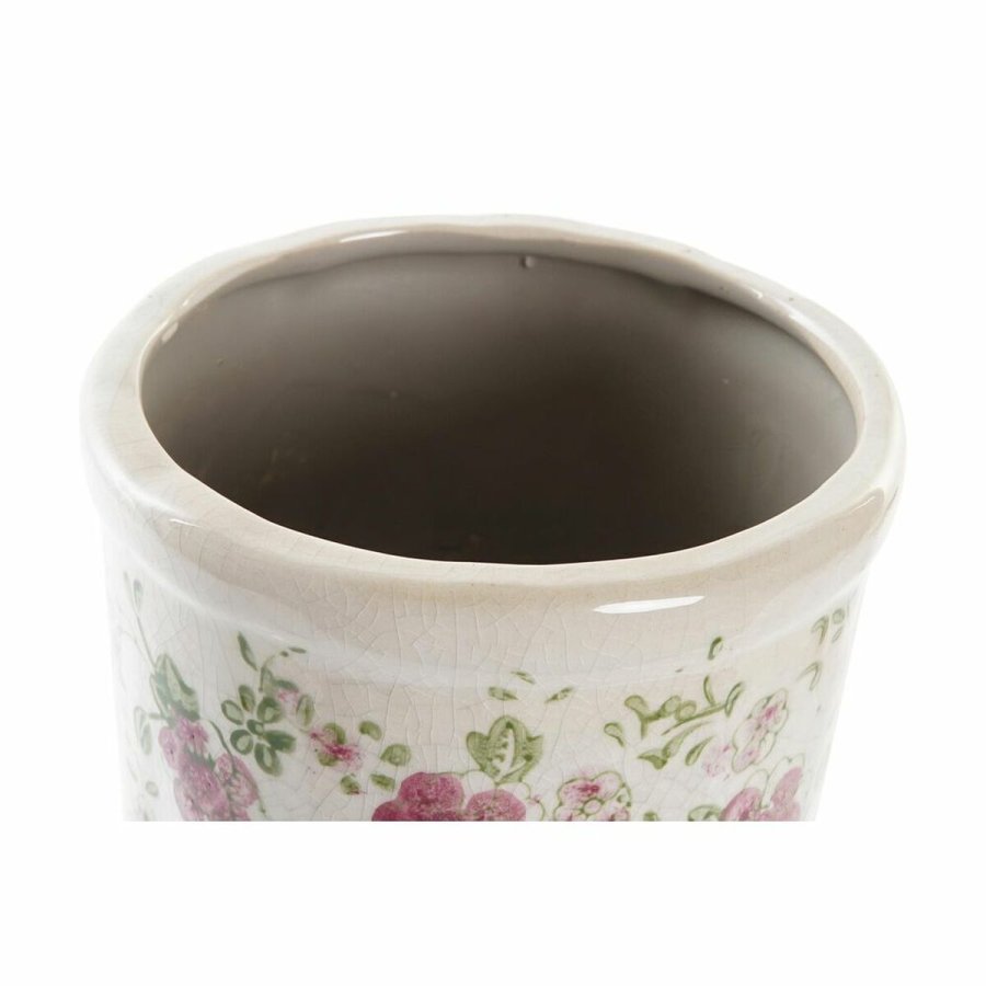 Vase DKD Home Decor Hvid Grn Rdbrun Stentj Shabby Chic (14 x 14 x 25 cm) #2