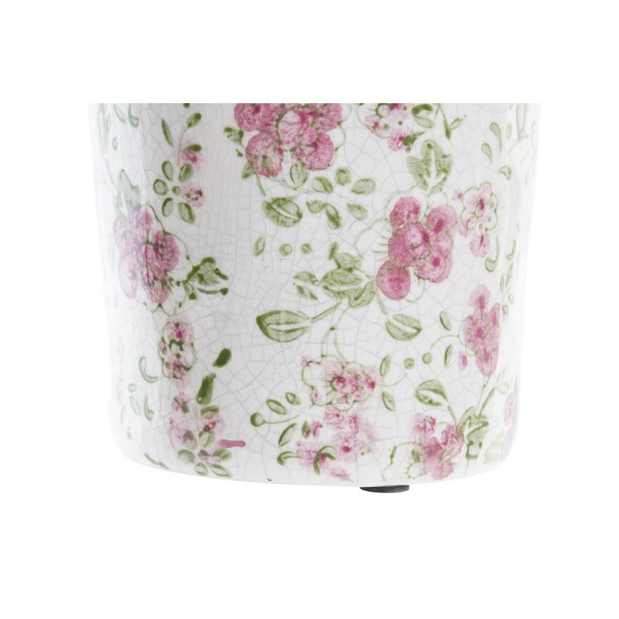 Vase DKD Home Decor Hvid Grn Rdbrun Stentj Shabby Chic (14 x 14 x 25 cm) #3