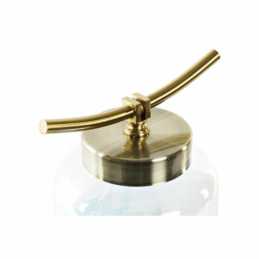 Vase DKD Home Decor Bl Gylden Metal Krystal Middelhavet 19 x 15 x 33 cm #2