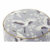 Fodsttte DKD Home Decor Bl Hvid Grn Tr Fljl Fugl Orientalsk 35 x 35 x 35 cm (2 enheder) #3