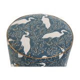 Fodsttte DKD Home Decor Bl Hvid Grn Tr Fljl Fugl Orientalsk 35 x 35 x 35 cm (2 enheder) #2