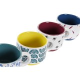 Dele kaffekopst DKD Home Decor Gul Bl Multifarvet Turkisbl Rdbrun Metal Stentj 150 ml #7