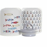 Blik DKD Home Decor Hvid Multifarvet Stentj Middelhavet (2 enheder) #7