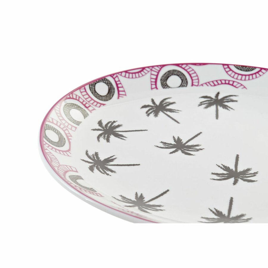 Madlavningsst DKD Home Decor Bl Multifarvet Turkisbl Porceln Kolonistil Afrikansk mand 27 x 27 x 2,5 cm 18 Dele (18 pcs) #7