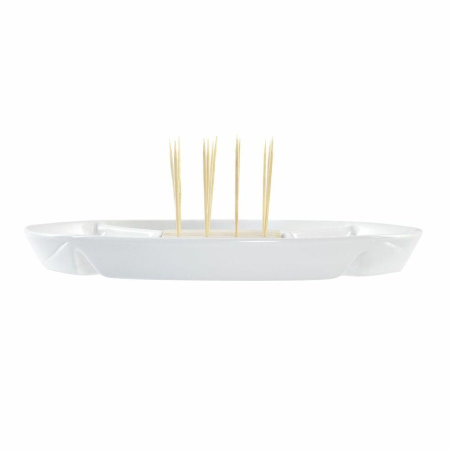 Snack bakke DKD Home Decor Multifarvet Natur Bambus Stentj Tropisk 23,5 x 23,5 x 7 cm #7