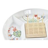 Snack bakke DKD Home Decor Multifarvet Natur Bambus Stentj Tropisk 23,5 x 23,5 x 7 cm #4