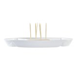 Snack bakke DKD Home Decor Bl Natur Bambus Stentj Middelhavet 23,5 x 23,5 x 7 cm #4
