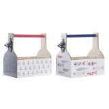 Flaskereol DKD Home Decor Multifarvet Tr MDF 27 x 16,5 x 25,5 cm (2 enheder) #1
