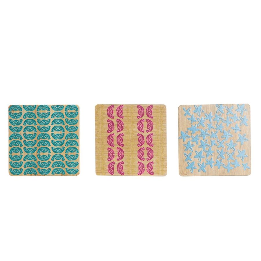 Varmebrikker DKD Home Decor Africa Bambus Kolonistil Afrikansk mand (6 pcs) #1