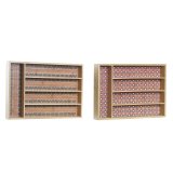 Bestikholder DKD Home Decor Bambus Kolonistil Afrikansk mand 25,5 x 35,5 x 5 cm (2 enheder) #4