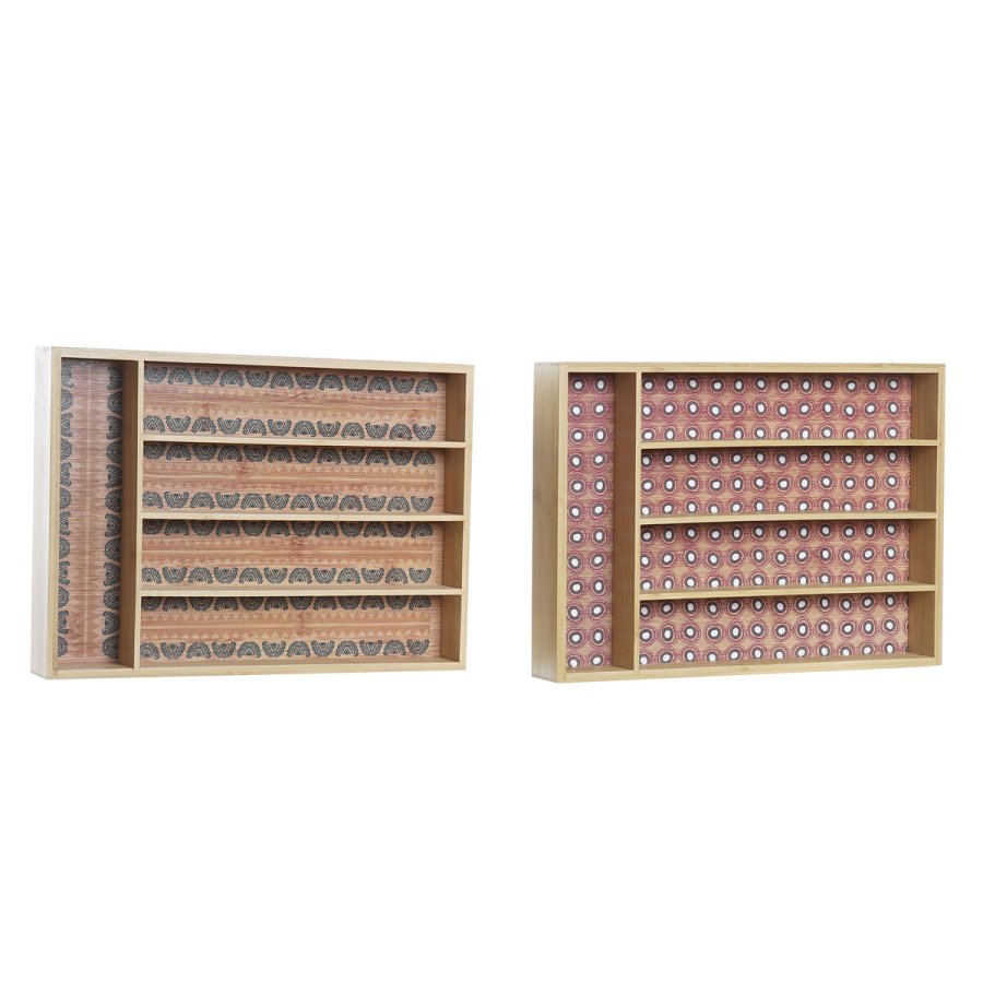 Bestikholder DKD Home Decor Bambus Kolonistil Afrikansk mand 25,5 x 35,5 x 5 cm (2 enheder) #4