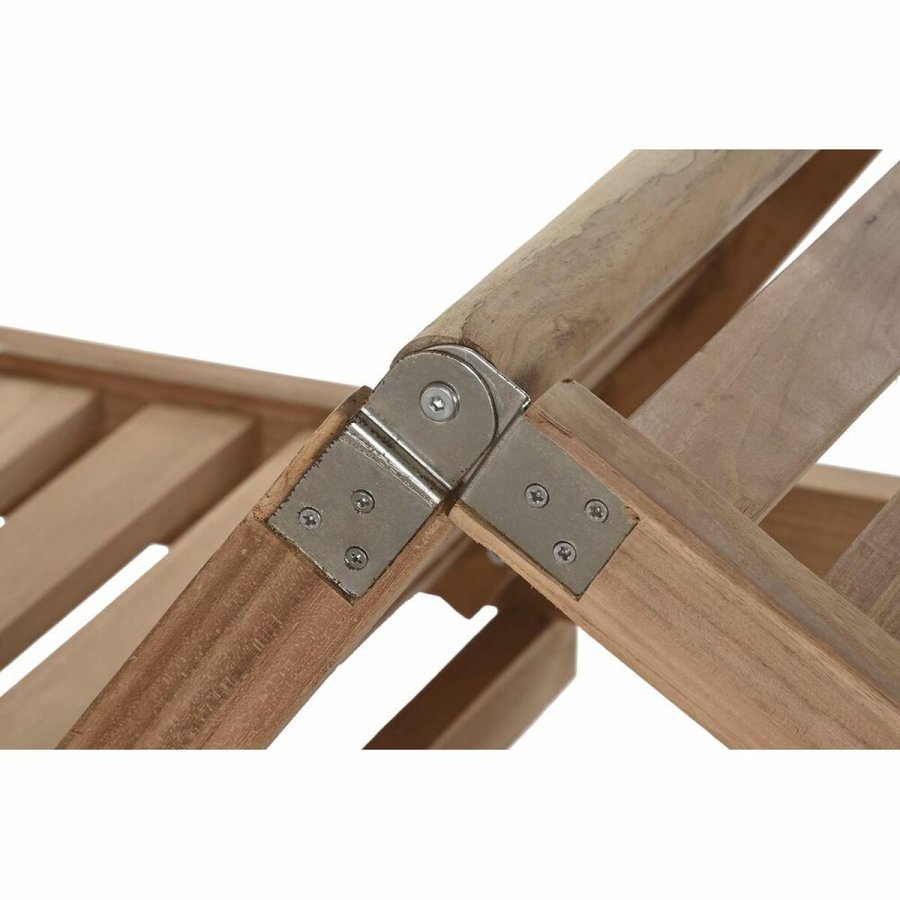 Lealnik DKD Home Decor Brun Med hjul Teak (200 x 65 x 36 cm) #4