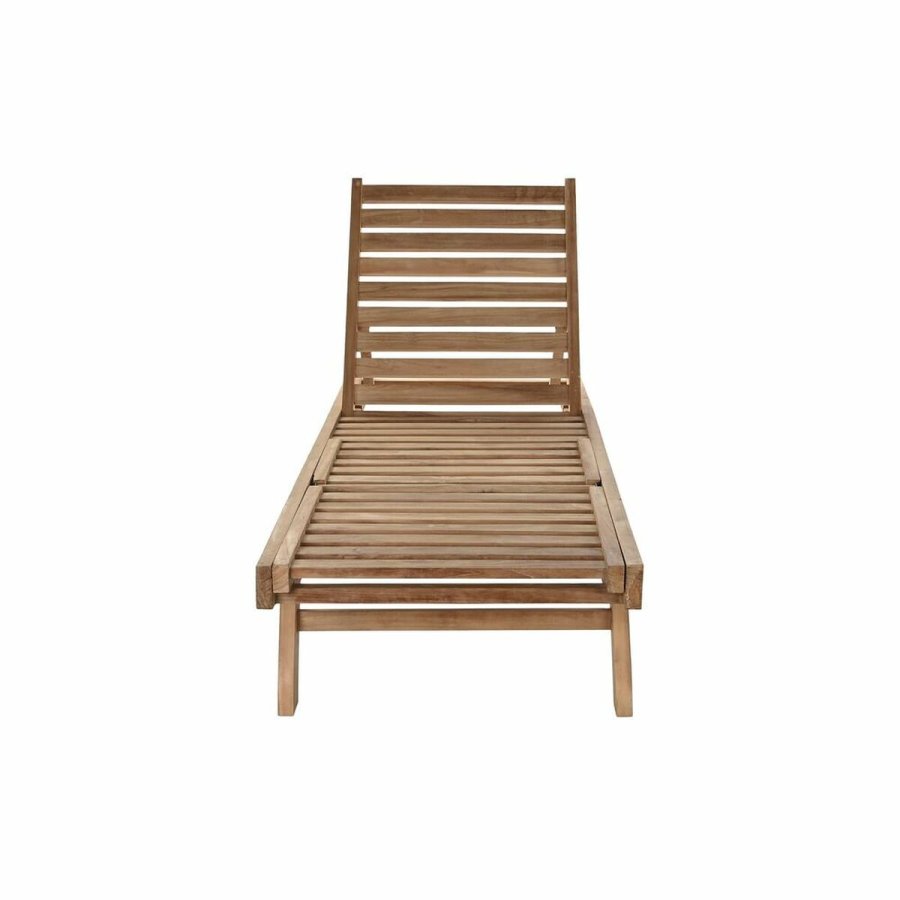 Lealnik DKD Home Decor Brun Med hjul Teak (200 x 65 x 36 cm) #2