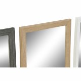 Vgspejl DKD Home Decor Krystal Natur Brun Hvid Mrkegr PS 4 enheder (36 x 2 x 66 cm) #9