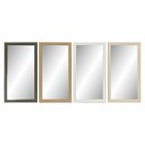 Vgspejl DKD Home Decor Krystal Natur Brun Hvid Mrkegr PS 4 enheder (36 x 2 x 66 cm) #1