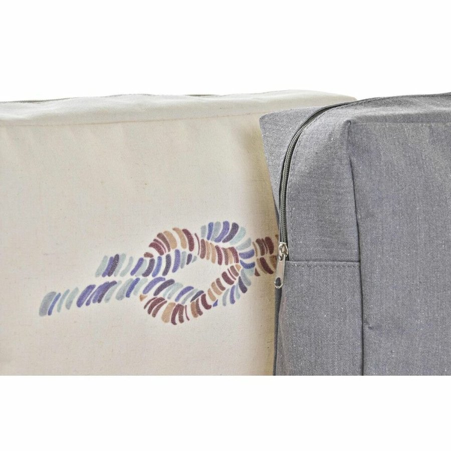 Toilettaske DKD Home Decor Gr Hvid Marine (30 x 10 x 20 cm) (2 enheder) #2