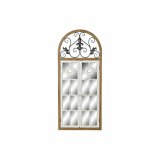Vgspejl DKD Home Decor Hvid Natur Mrkegr Alpino Vindue 60 x 5 x 138 cm #13