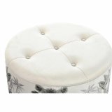 Fodsttte DKD Home Decor Beige Polyester MDF Grn Tropisk (80 x 80 x 43 cm) #2