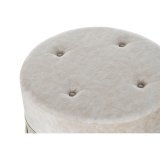 Fodsttte DKD Home Decor Beige Gylden Metal Polyester (63 x 63 x 42 cm) #3