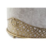 Fodsttte DKD Home Decor 51 x 51 x 44,5 cm Skum Beige Gylden Fljl Tr MDF Etnisk 40 % Metal #3