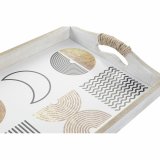 Bakkest DKD Home Decor Hvid Sort Gylden Tr MDF 40 x 30 x 6 cm (2 enheder) #4