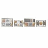 Bakkest DKD Home Decor Hvid Sort Gylden Tr MDF 40 x 30 x 6 cm (2 enheder) #1