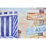 Pude DKD Home Decor Strand Polyester Aluminium Multifarvet Middelhavet (45 x 10 x 45 cm) (2 enheder) #3