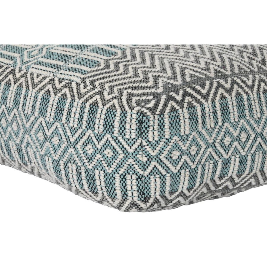 Pude DKD Home Decor Gulv Striber Bl Polyester Bomuld Mint Aluminium Hvid Grn (60 x 60 x 25 cm) #3